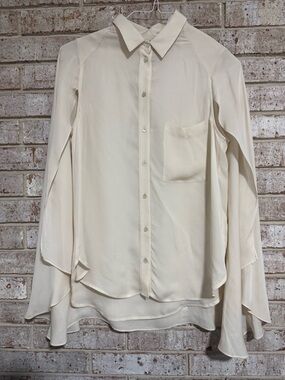 Haute Hippie Cream Cape Blouse